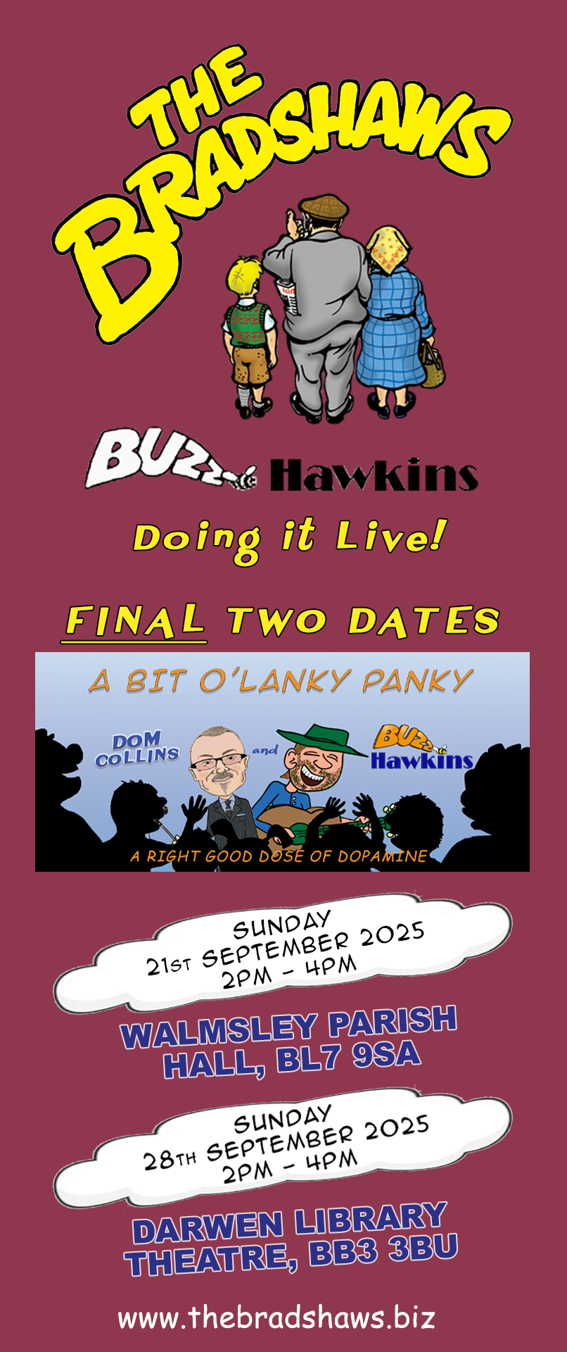 Buzz Hawkins Lanky Show Final Dates